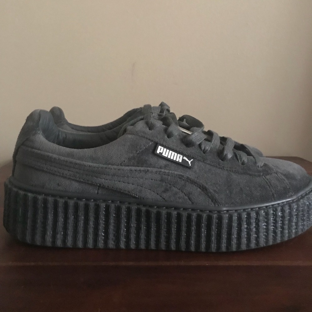 Grey Velvet Fenty “Rihanna” Creepers